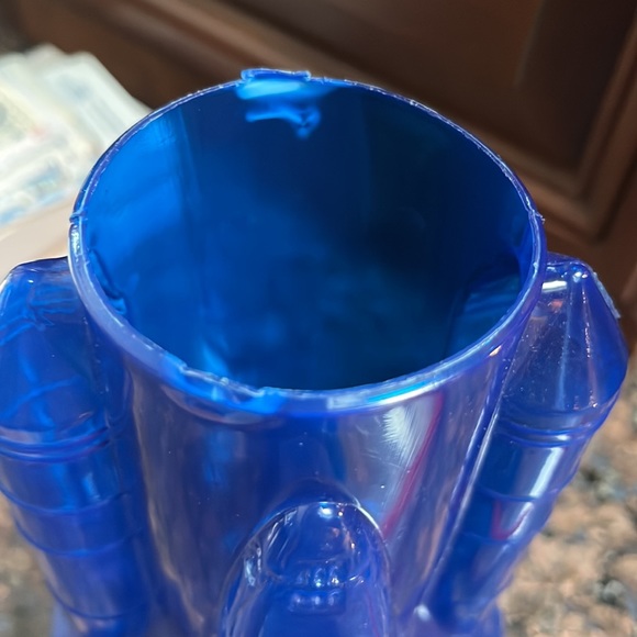 Plastic Rocket ship drinking bottle with straw - Picture 10 of 11